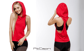 FitCapri Little Red Hoodie