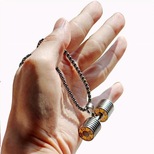 Dumbbell Necklace-FitCover Collective 