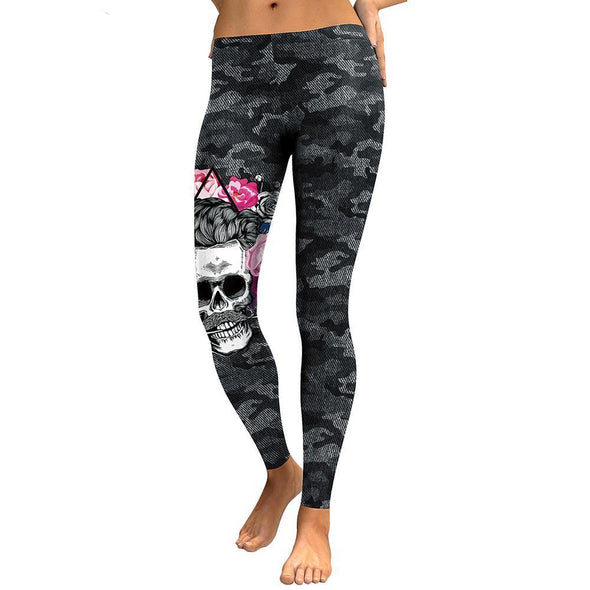 FitCapri Skull Camo Leggings